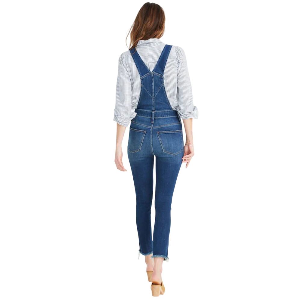 Madewell Roadtripper Overalls, Distressed Raw Hem Stretch, Women's Small - Picture 3 of 11